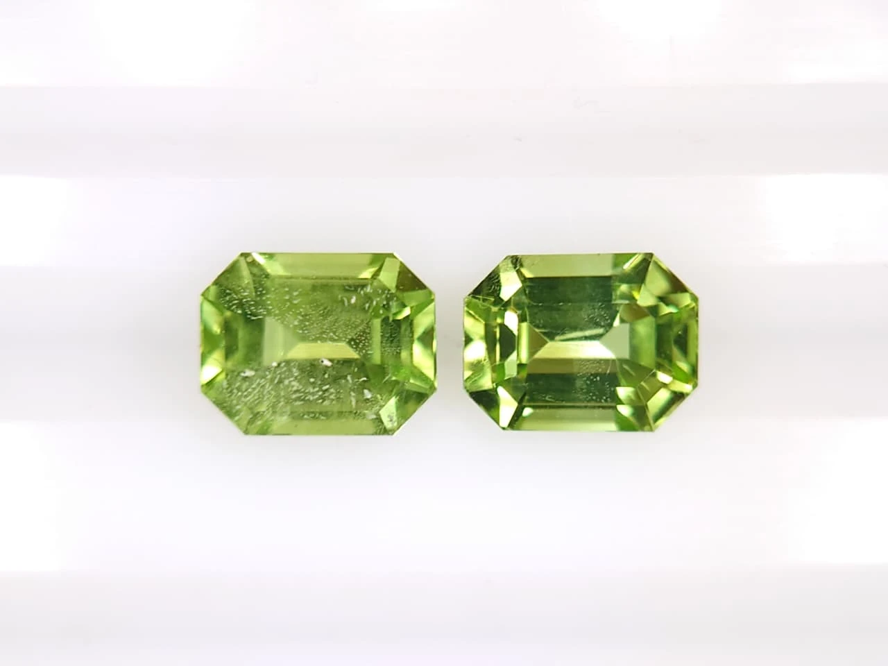 3ct Natural Peridot Pair from Pakistan — view 3